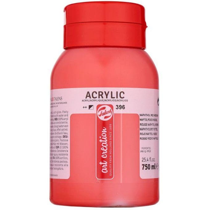 Talens Art Creation Acrylverf Pot 750 ml Naftolrood Middel 396
