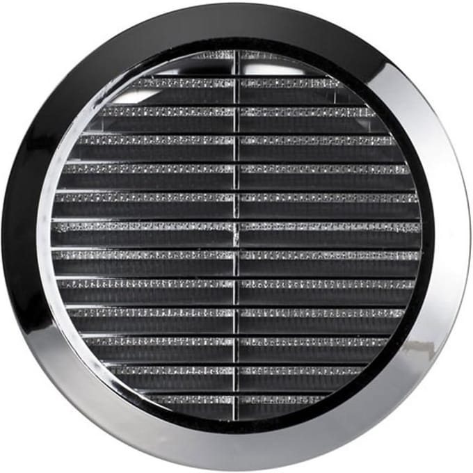 Rond Ventilatierooster met Muggennet en Kunststof Afwerking