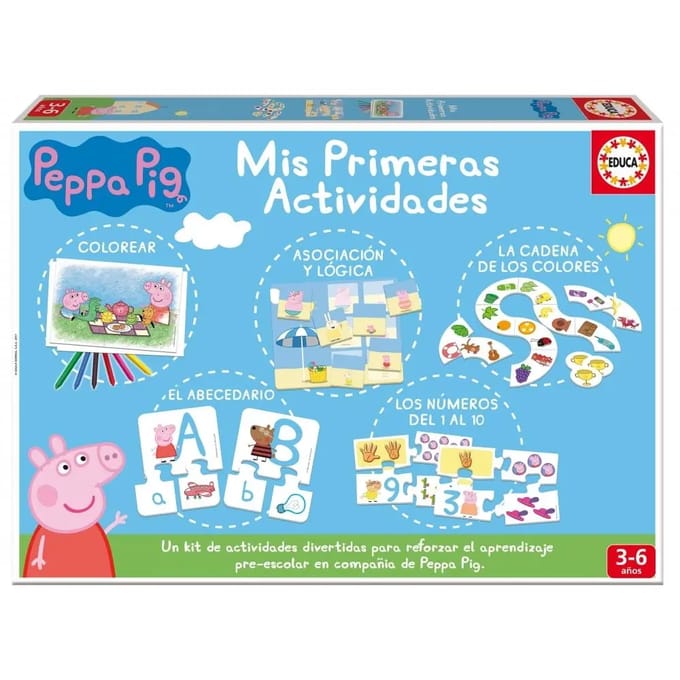 Set van 5 educatieve spellen in 1 van mijn premier activiteit Peppa Pig