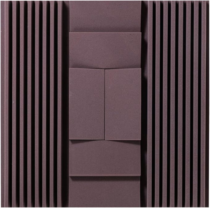 Geluidsisolatie Schuim - Akoestisch Panelen - Studio Behandeling - Piramide Vorm - 90 x 90 cm - Paars