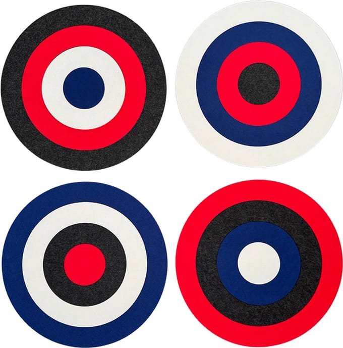 Vloerankers ringenset 40 cm – set van 4 – vilt – voor systemisch werk en opstellingen