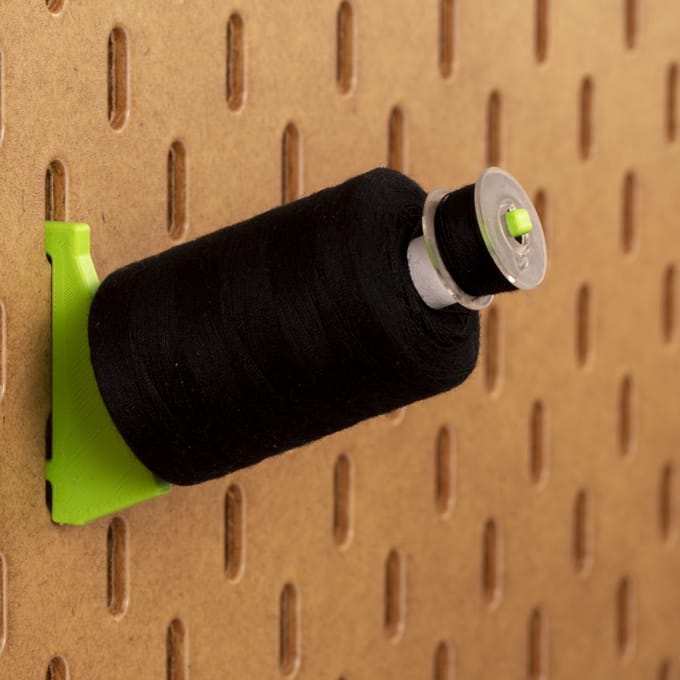 6-pack Spoelhouder 1000m - Long - Lichtgroen - Printboard - Past op Ikea Skadis pegboards