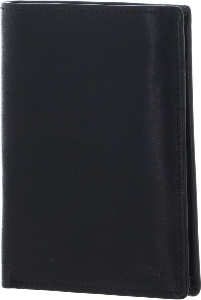 VALENTINO Leren Portemonnee Five Wallet Nero Zwart