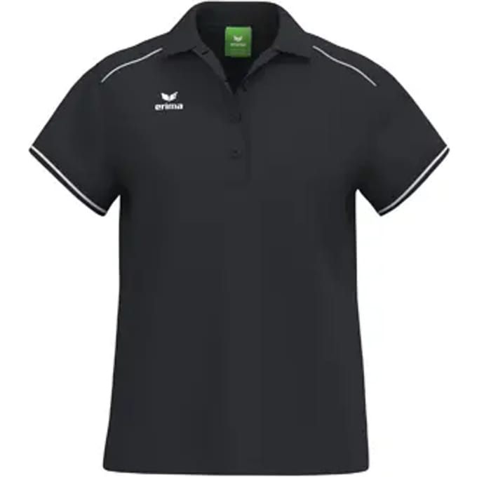 Erima Cmpt 3 Wings Polo Dames - Zwart / Wit | Maat: 36