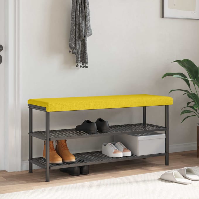 vidaXL - Bankkussen - Stof - Licht - Geel - Diepte - 35 - cm