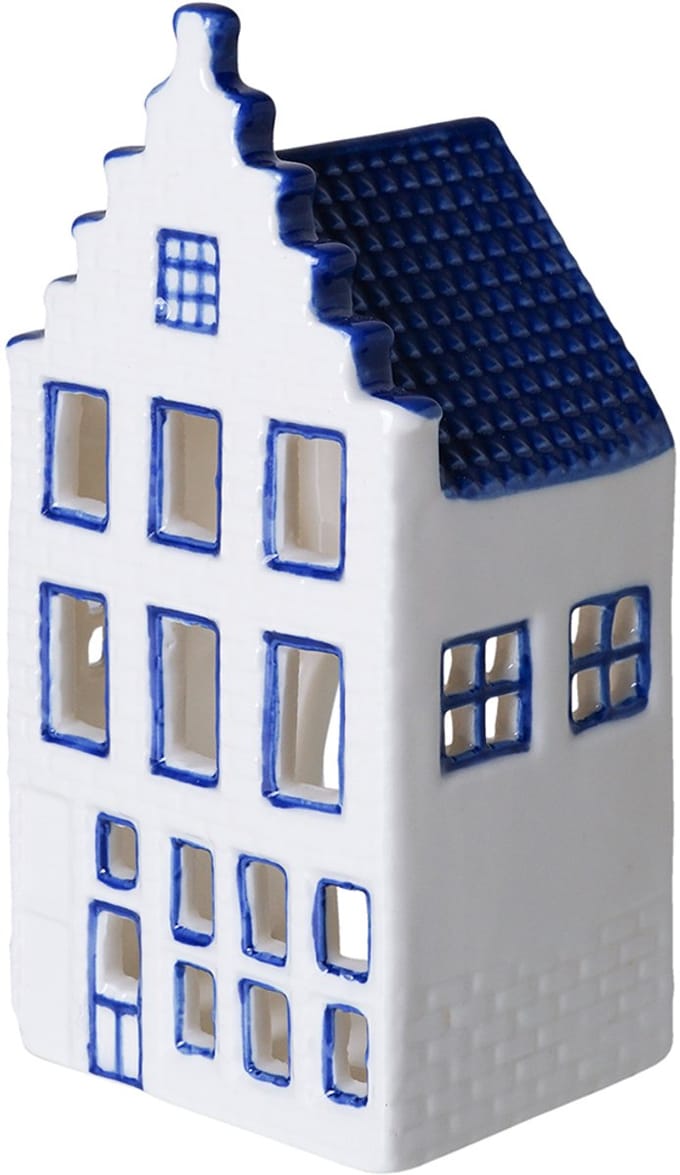 Waxinelichthouder Huisje - Trapgevel - 13 cm