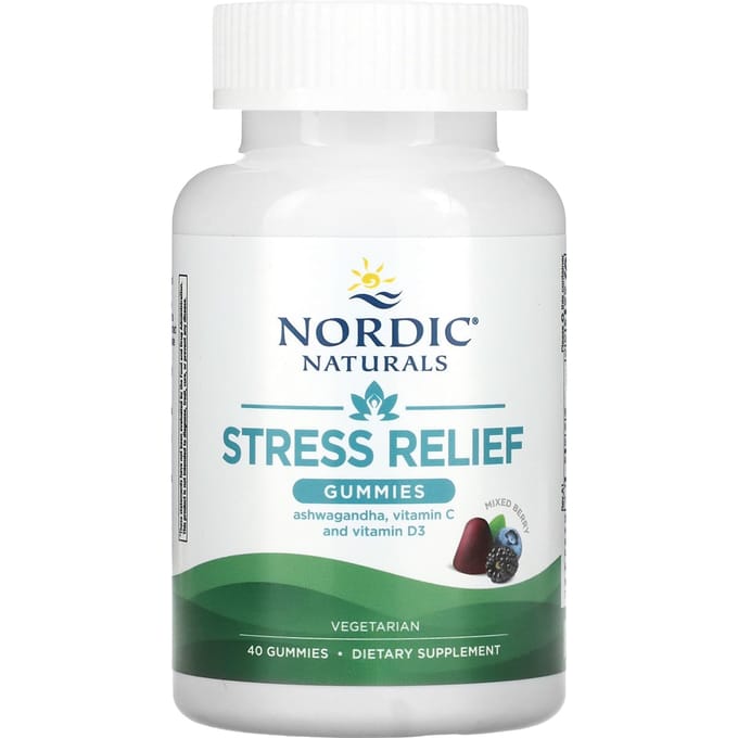Stressverlichtende Gummies, Gemengde Bessen Smaak, 40 Gummies