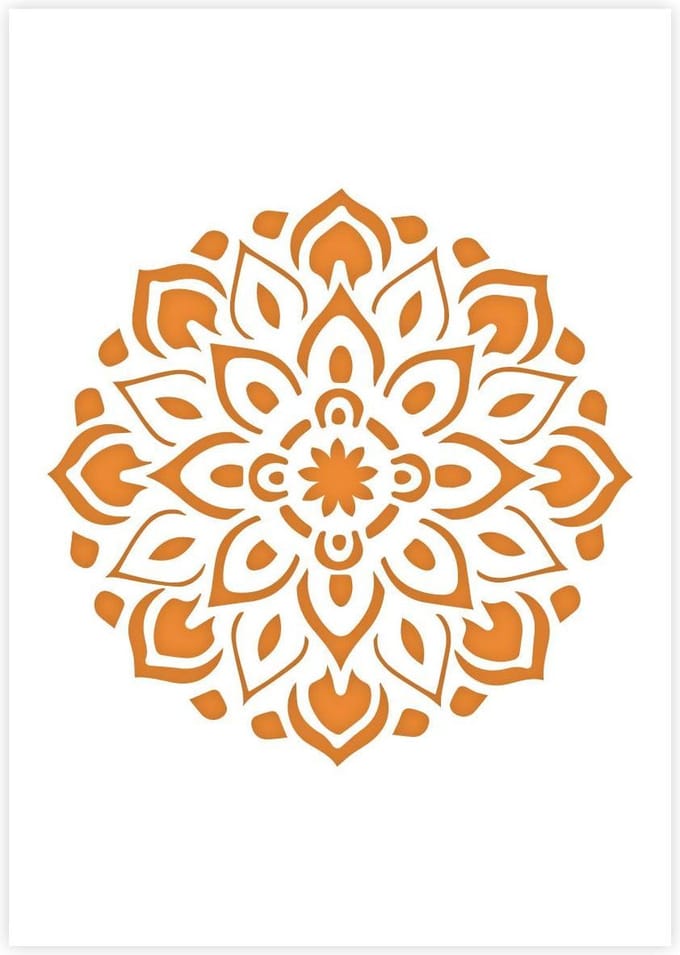 QBIX Mandala Sjabloon - A3 Formaat - Kunststof - Stencil