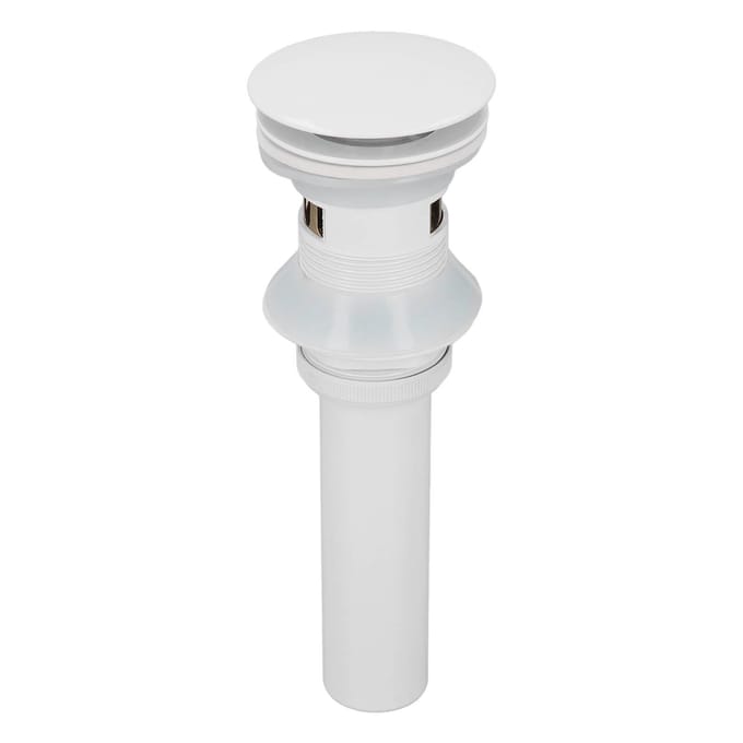 Bouchon de vidange pop-up Pression Rebond Désodorisation Bonde d'évier de salle de bain pour la maison Blanc Avec trou white