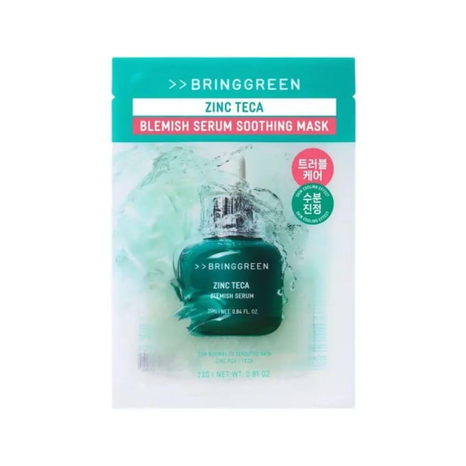 [BRENG GROEN] Zink Teca Vlekken Serum Kalmerend Masker 23g*10EA white
