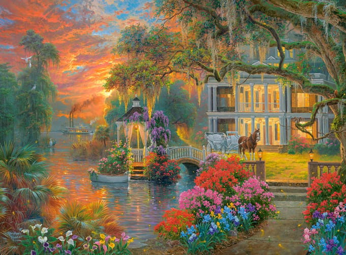 Castorland puzzel Charming Evening - legpuzzel 2000 stukjes.