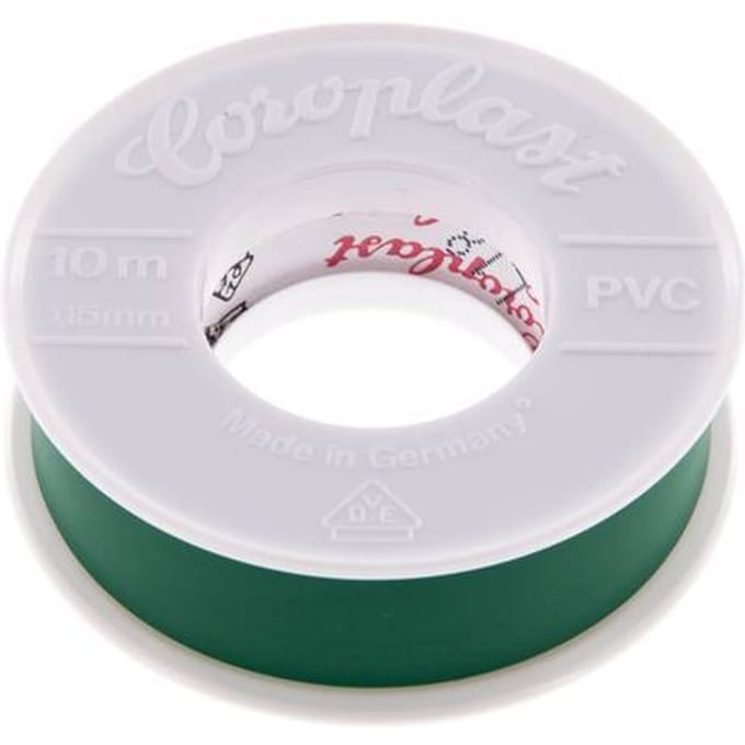 Elektrische Isolatietape Vde-Getest 15mm/10m Groen [10 Stuks]