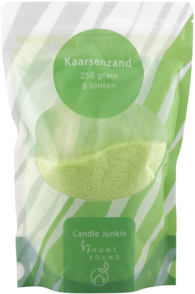 Kaarsenkorrels zak met 8 lonten groen