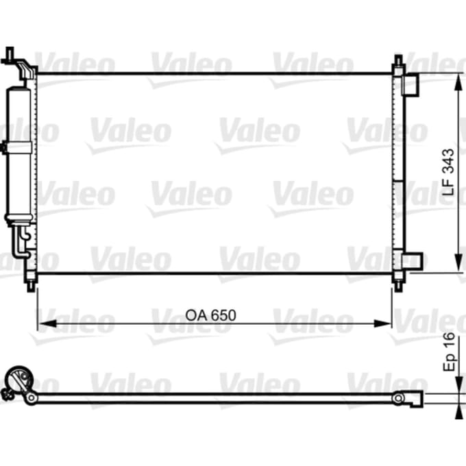 Condensator, airconditioning VALEO 814221