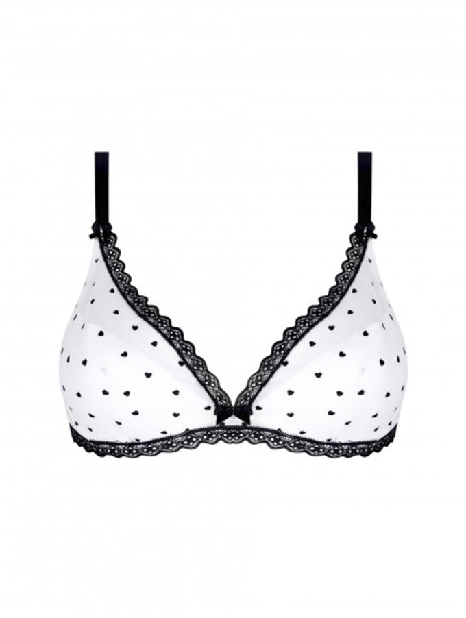 Antigel Coeur De Rockeuse Plunge BH Halve Mousse Coeur Desir Wit 85 C