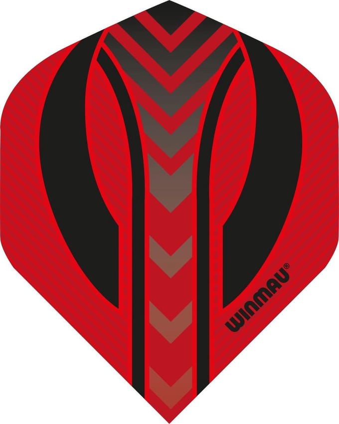 Winmau Mega Standaard Rood en Zwart Dartvluchten