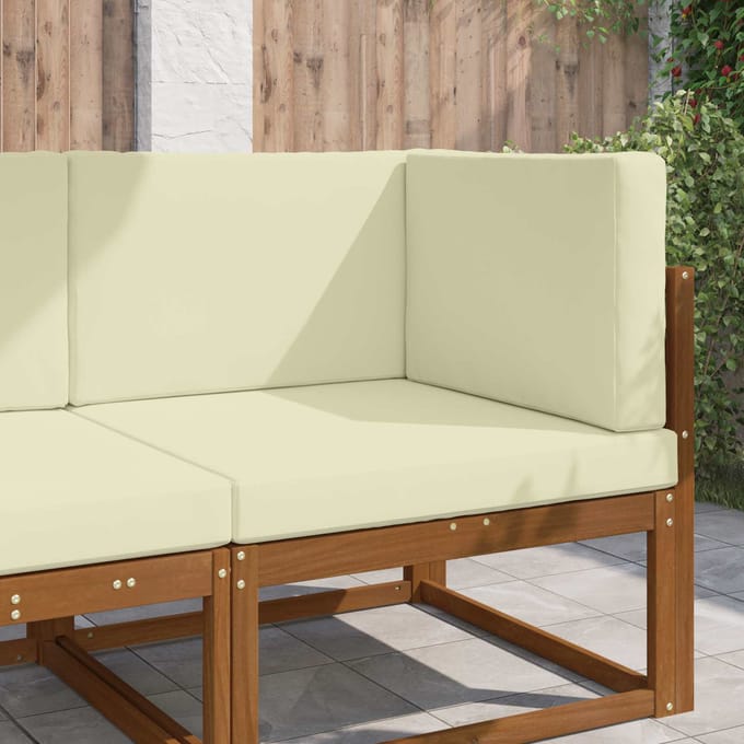 vidaXL - Buitenbankkussen - Polyester - Crèmekleurig - 80 - x - 80 - cm