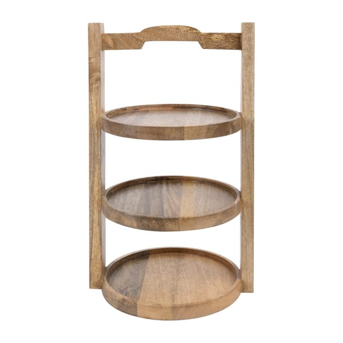 Olympia 3-laags standaard mango hout voor 200 mm borden