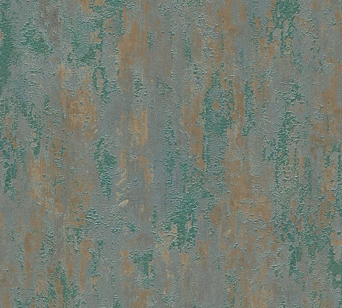 ROEST BEHANG | Industrieel - groen bruin - A.S. Création Trendwall 2