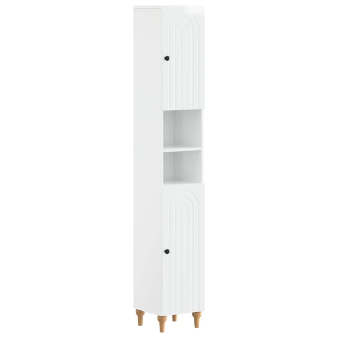 vidaXL - Badkamerkast - met - Open - Plank - ALKMAAR - Hoogglans - Wit
