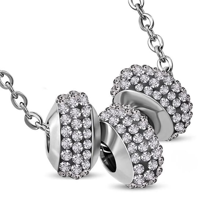 Montebello Ketting Leersia Grey - 316L Staal - 3x Bedel 5x10mm - 42cm