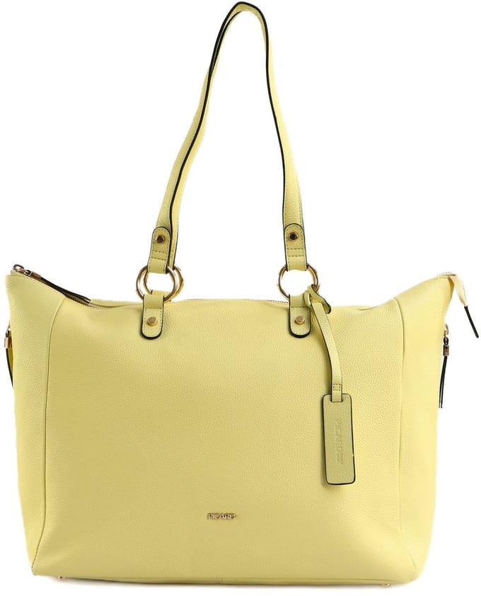 PICARD shopper schoudertas met laptopvak Java Shopper Vanilla Lichtgeel