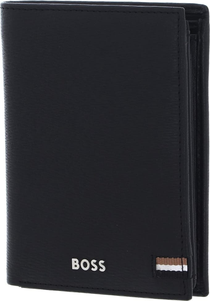 HUGO BOSS Leren Portemonnee Iconic Wallet Black Zwart