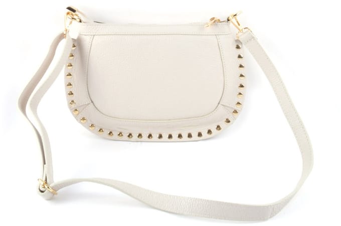 Giuliano lederen schoudertas Luma - Made in Italy - Dames - Wit