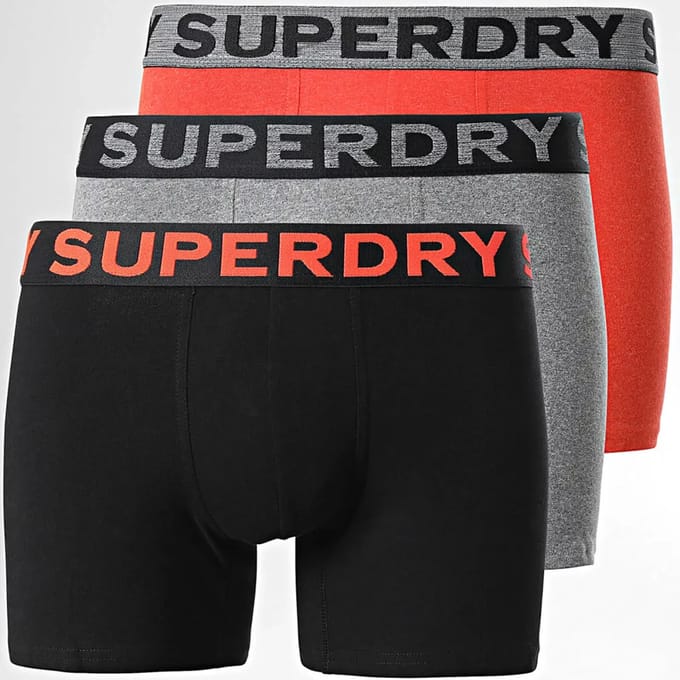 Boxershorts van biologisch katoen Superdry (x3)