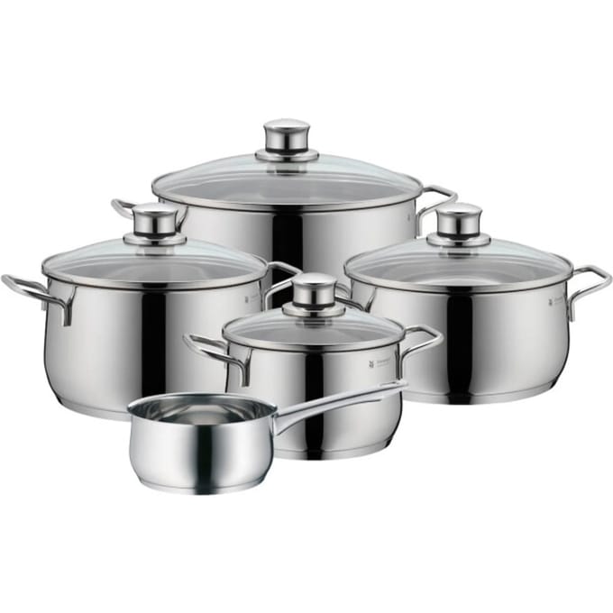 WMF Diadem Plus - Pannenset - 5-delig - Geschikt voor Inductie - RVS - Inclusief Deksels