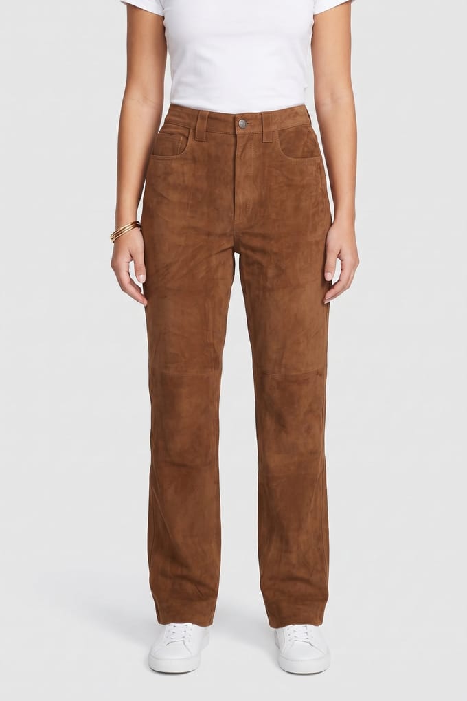 & Other Stories Es Melissa Suede Trousers Brown Taglia: 36 | Pantaloni di pelle Outlet | Donna | Marrone