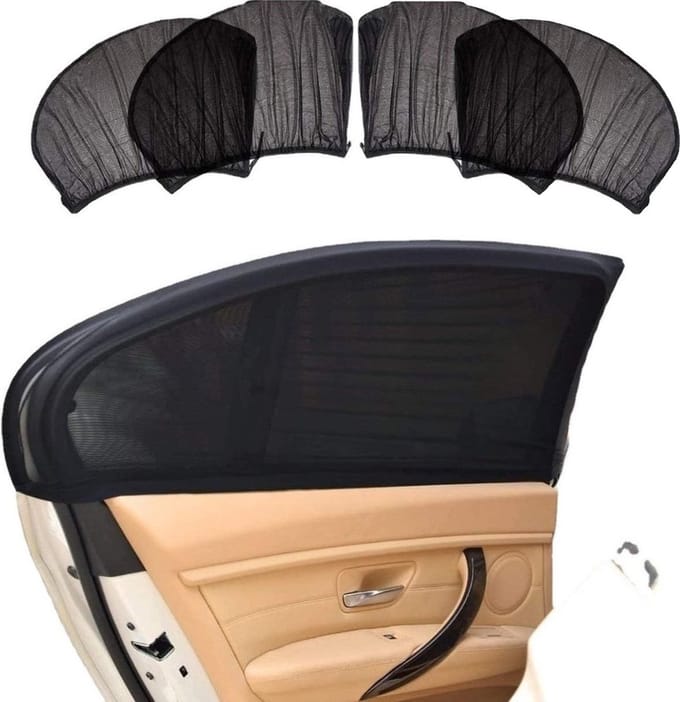 Gerimport luxe auto zonneschermen set - 2x - zwart - universeel