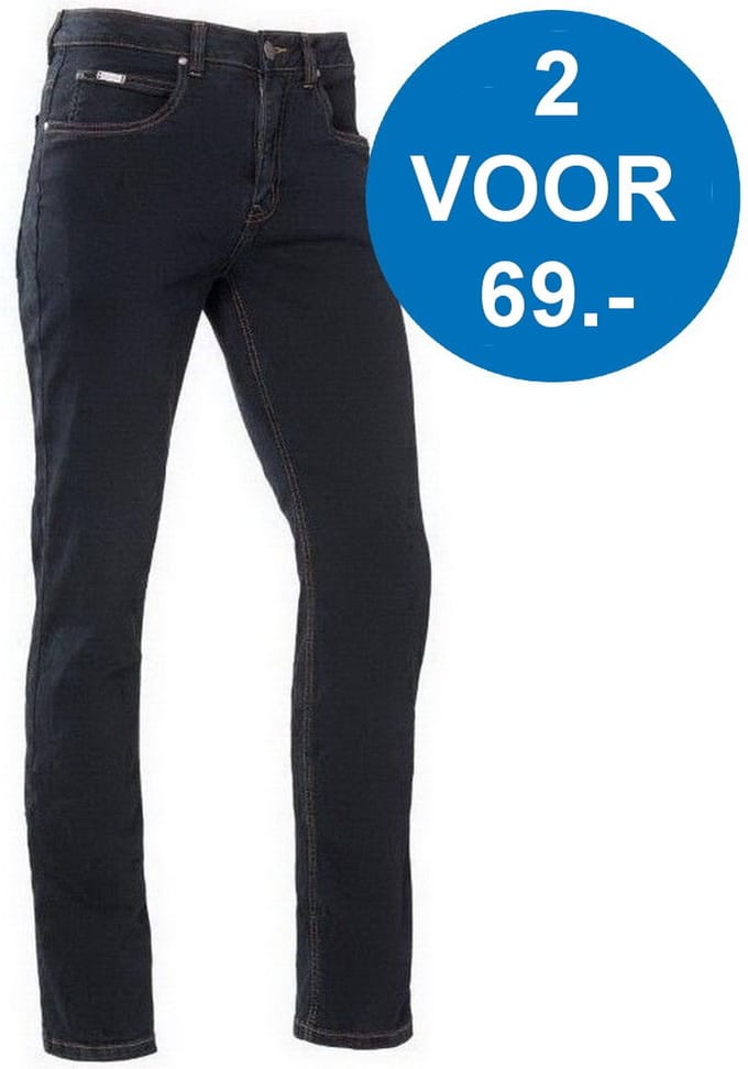 Brams Paris - Heren Jeans - Lengte 32 - Stretch - Danny - Dark Denim