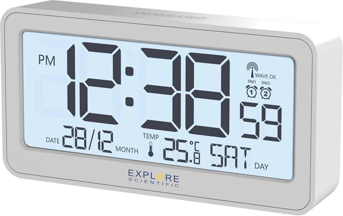 Draadloze Slimline Alarmklok met LED Weergave