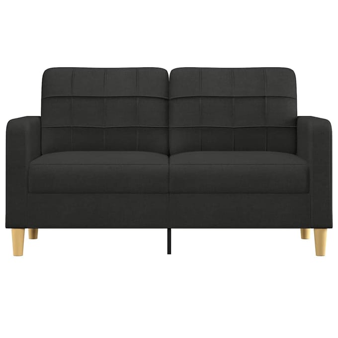 vidaXL - Tweezitsbank - 140 - cm - stof - zwart