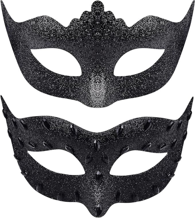 Elegante Venetiaanse Maskers voor Feestjes en Carnaval - Set van 2 Stuks