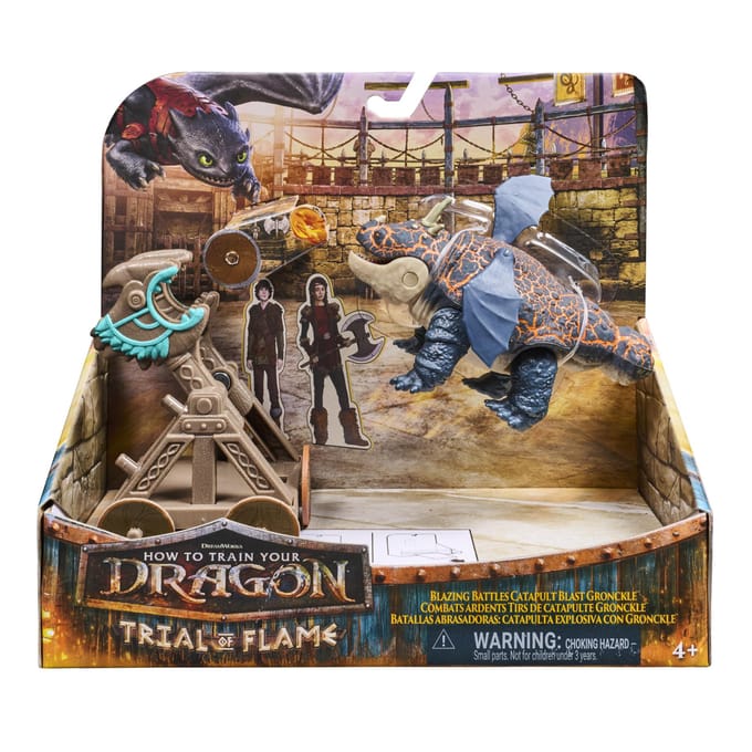 Dragons - Hoe Tem Je Een Draak - Gronkel Katapult Speelset - Speelfigurenset