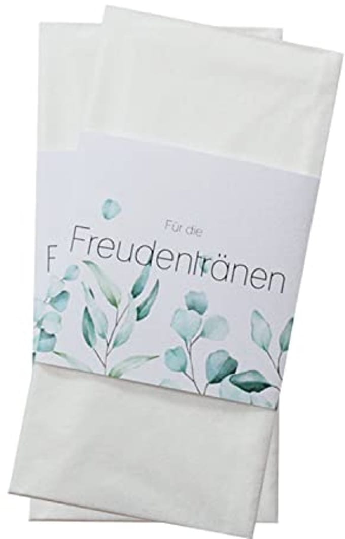 50 Stuks Eucalyptus Design Huwelijkszakdoeken - Decoratie en Gift