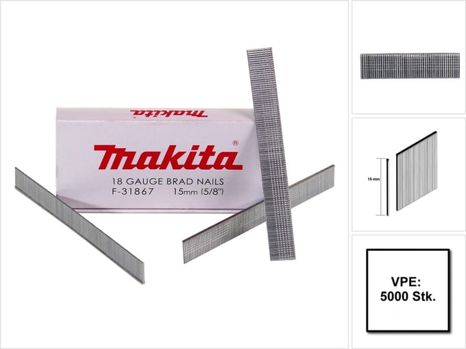 Makita F-31867 Brads Afmeting, lengte 15 mm 5000 stuk(s)