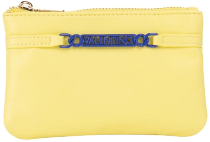VALENTINO kaarthouder Ebe Zip Around Wallet Verde Neon / Bluette Lichtgeel