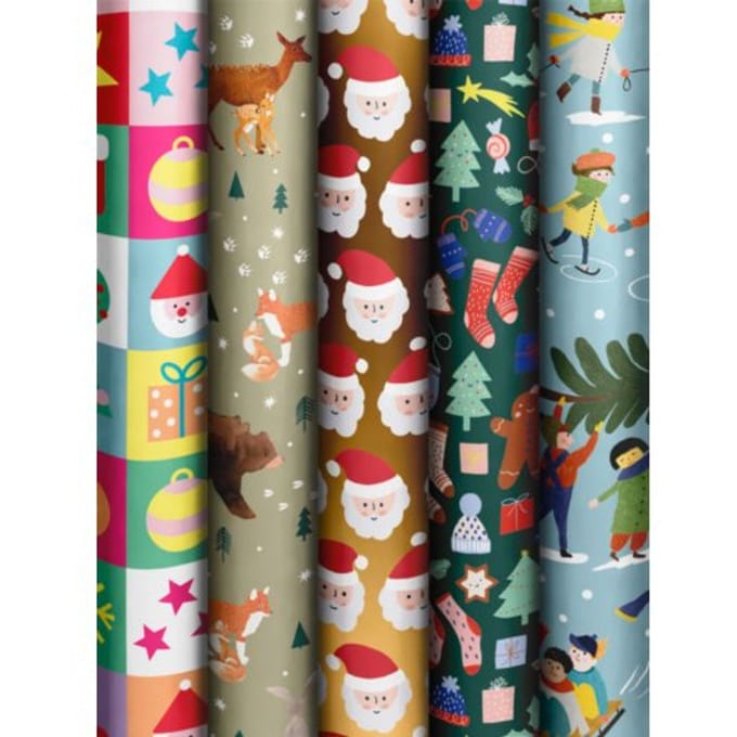 Stewo kerst cadeaupapier sweet xmas, formaat 70 x 300 cm, assorti