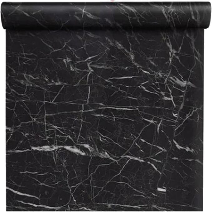 Behang Marmeren Zwart Zelfklevend Behang 40x300cm voor Kantoor Huisdecoratie black