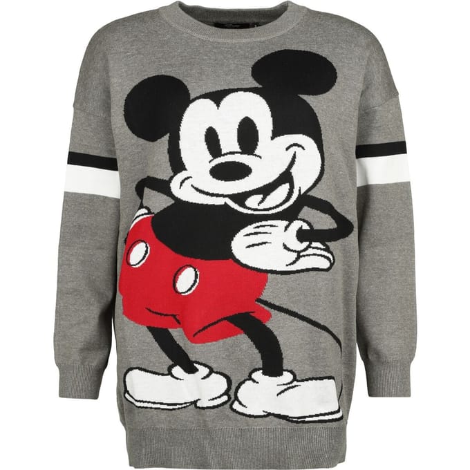 Mickey & Minnie Mouse - Disney Gebreide trui - Mickey Mouse Stance - S - voor Vrouwen - grijs