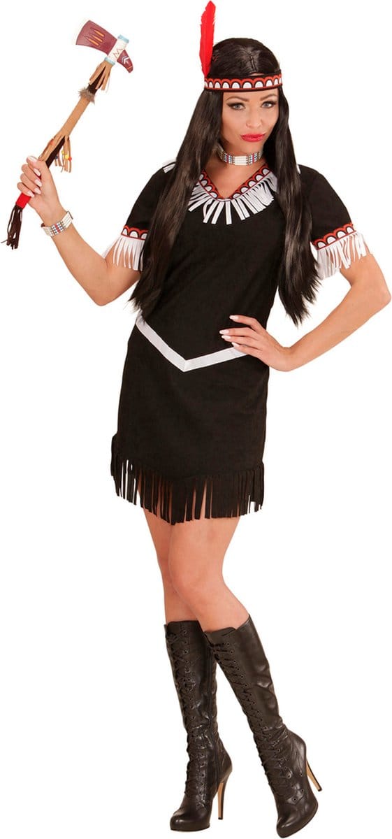 Indianen jurk zwart Monja