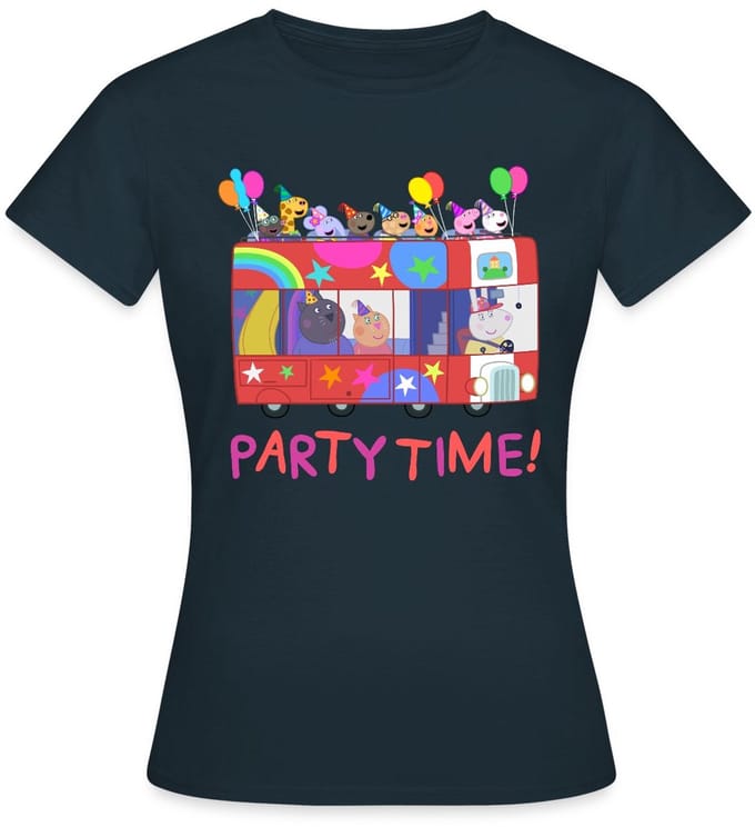 Peppa Pig Design Party Time Met Peppa T-Shirt Dames