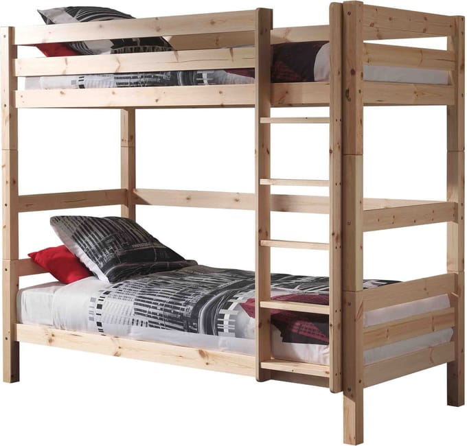 Stapelbed Charlie Grenen - Hoogte 182 cm