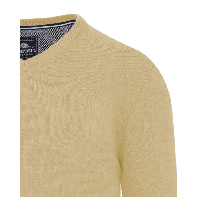 Campbell Trui V-hals Heren Beige