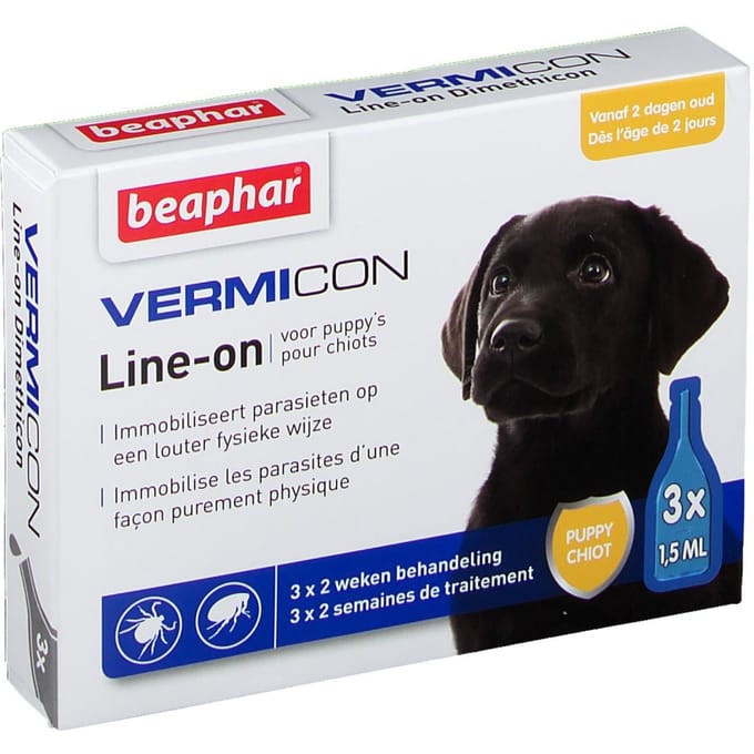 Vermicon Line-On voor puppy's 3x1,5 Unidosis-pipetten