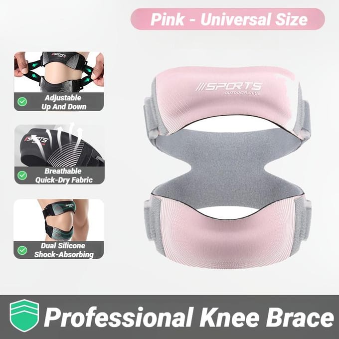 Genouillère Pro Réglable avec Rotule Pour Soulagement de la Douleur du Ménisque Sangle de Support de Compression Orthopédique avec Coussinets black