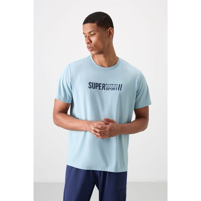 Heren Geprinte Rondhals T-Shirt
